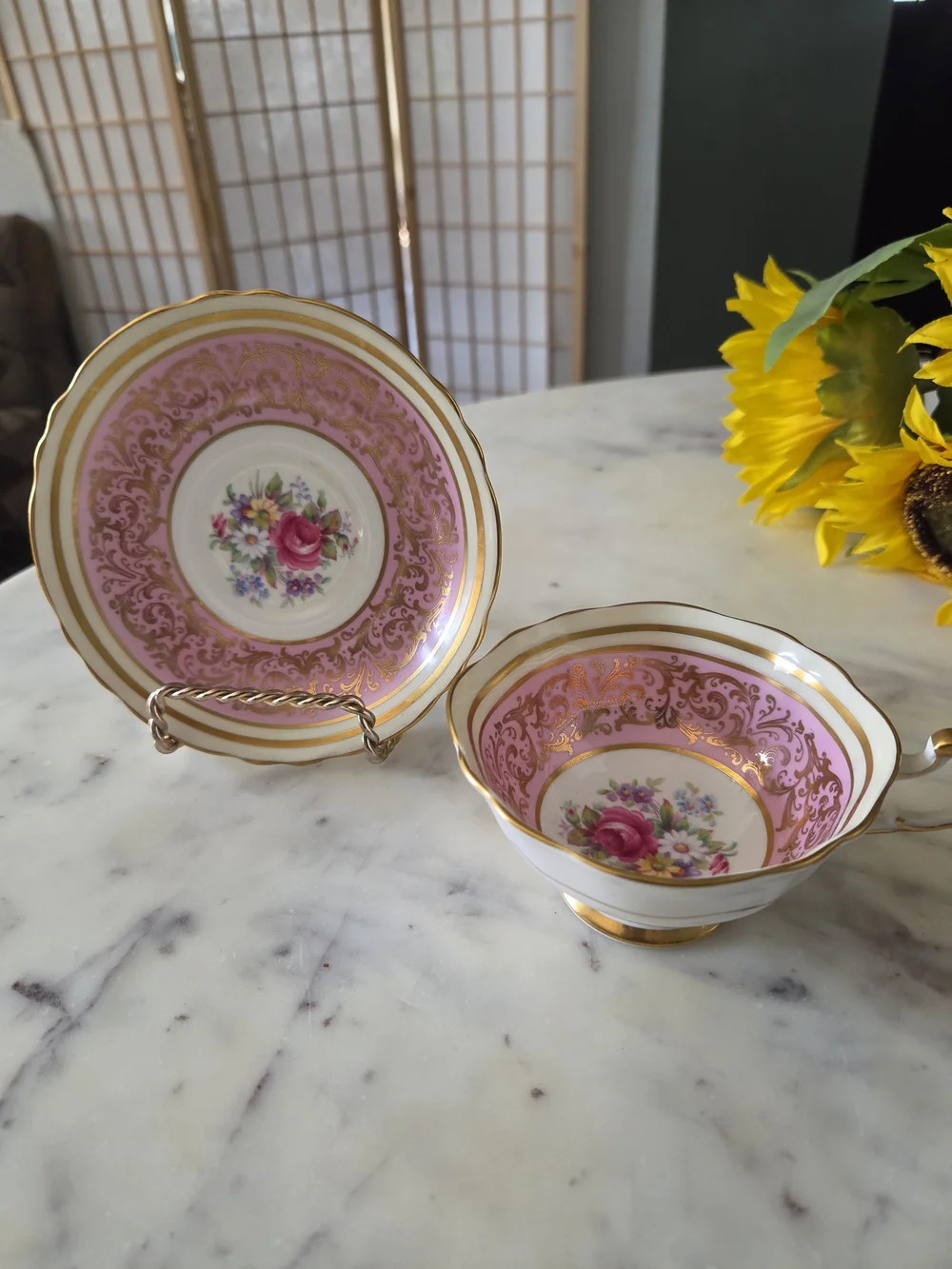 PARAGON | Royal Warrant Paragon Cabinet Teacup & Saucer Set RARE 1940